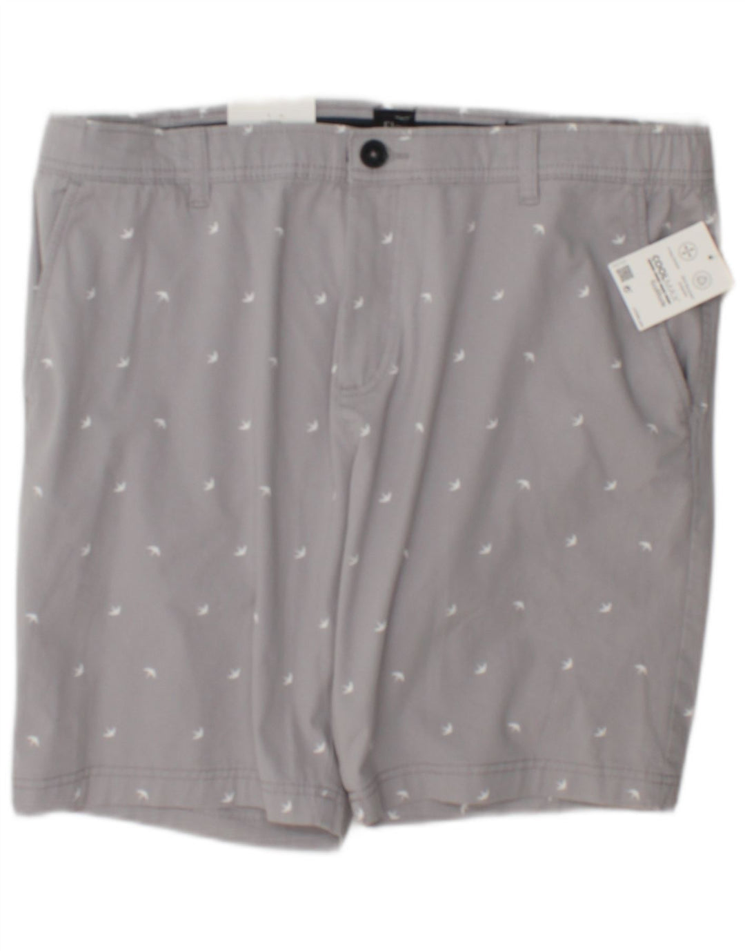 C&A Pantaloncini chino slim da uomo con motivo astratto W38 XL in cotone grigio