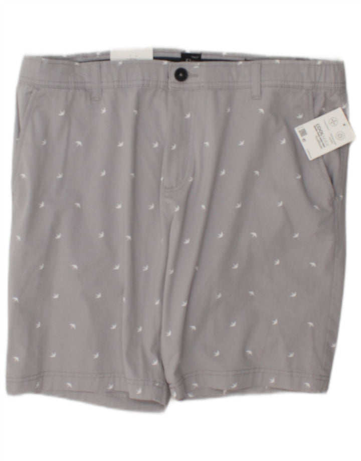 C&A Pantaloncini chino slim da uomo con motivo astratto W38 XL in cotone grigio