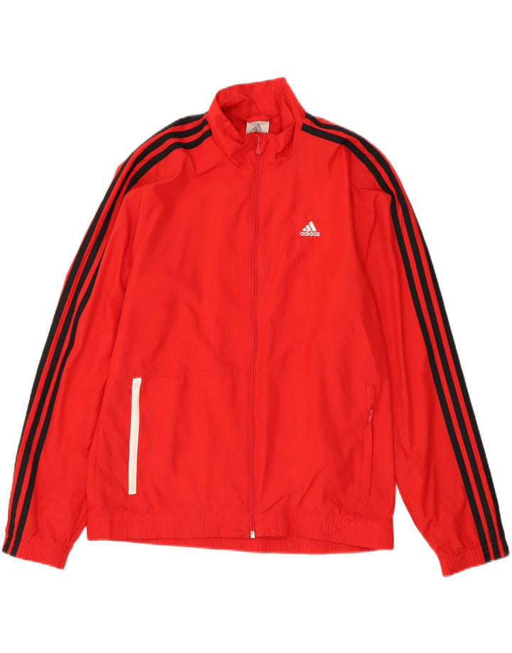 Giacca da ginnastica grafica da uomo Adidas piccola rossa in poliestere
