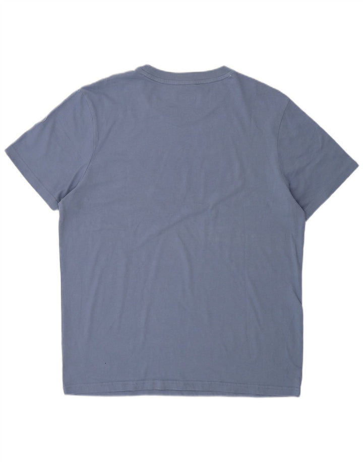 T-shirt grafica da uomo Fila Top grande in cotone blu