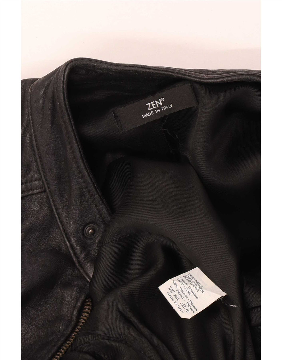 Giacca in pelle da uomo Zen EU 50 in pelle nera media