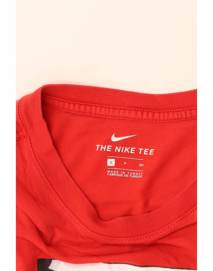 T-shirt grafica da uomo Nike Top Small in cotone rosso