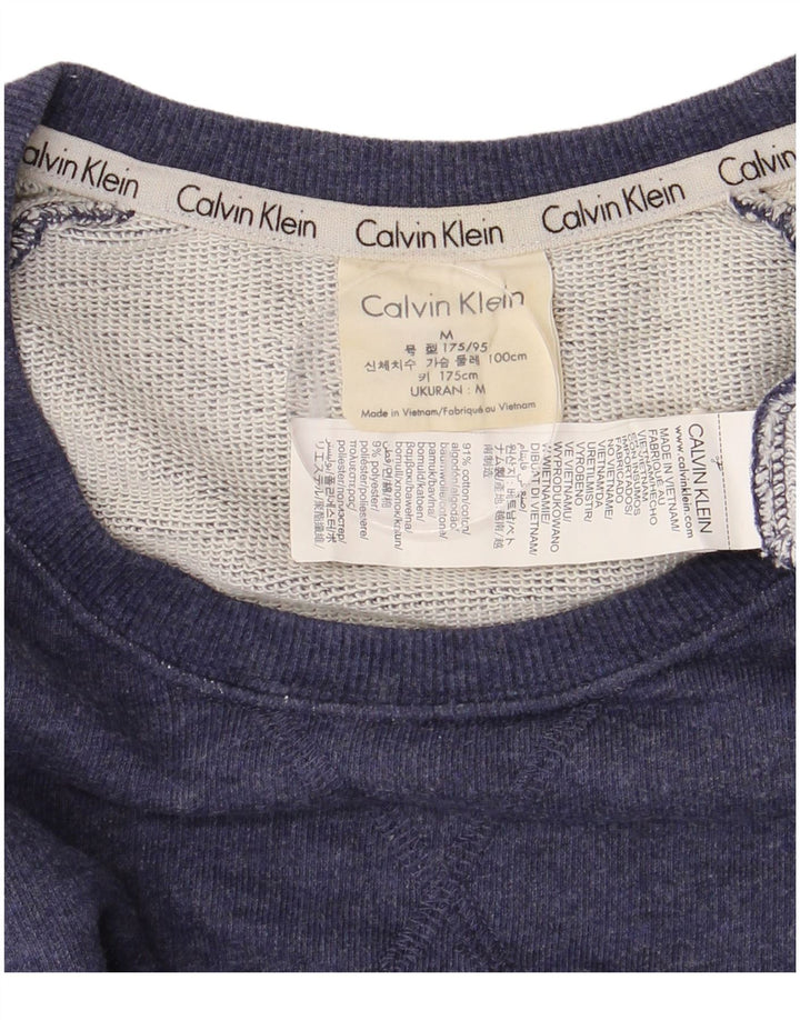 CALVIN KLEIN Felpa grafica da uomo maglione medio blu navy color block