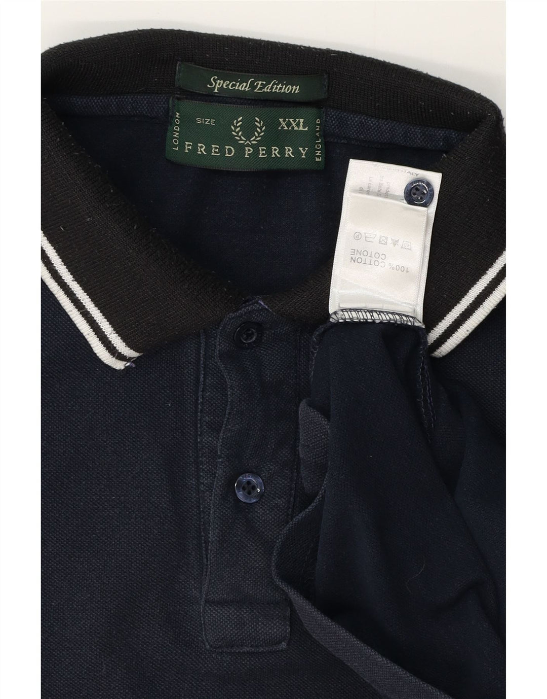Polo da rugby da uomo FRED PERRY 2XL cotone blu navy