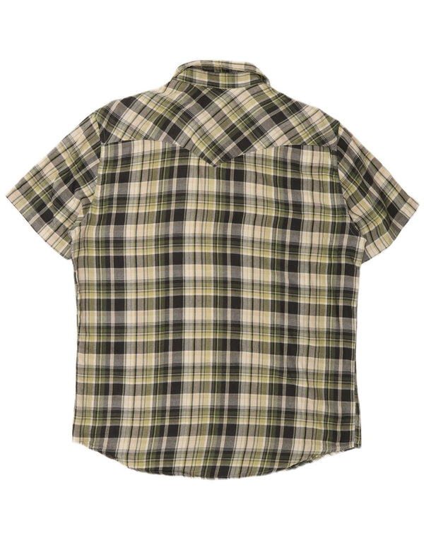 Camicia Levi's da uomo a maniche corte, vestibilità regolare, in cotone scozzese verde medio