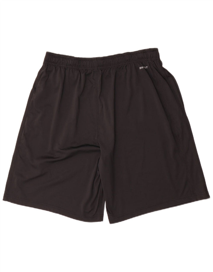 Pantaloncini sportivi Nike Dri Fit da uomo, grandi, in poliestere nero