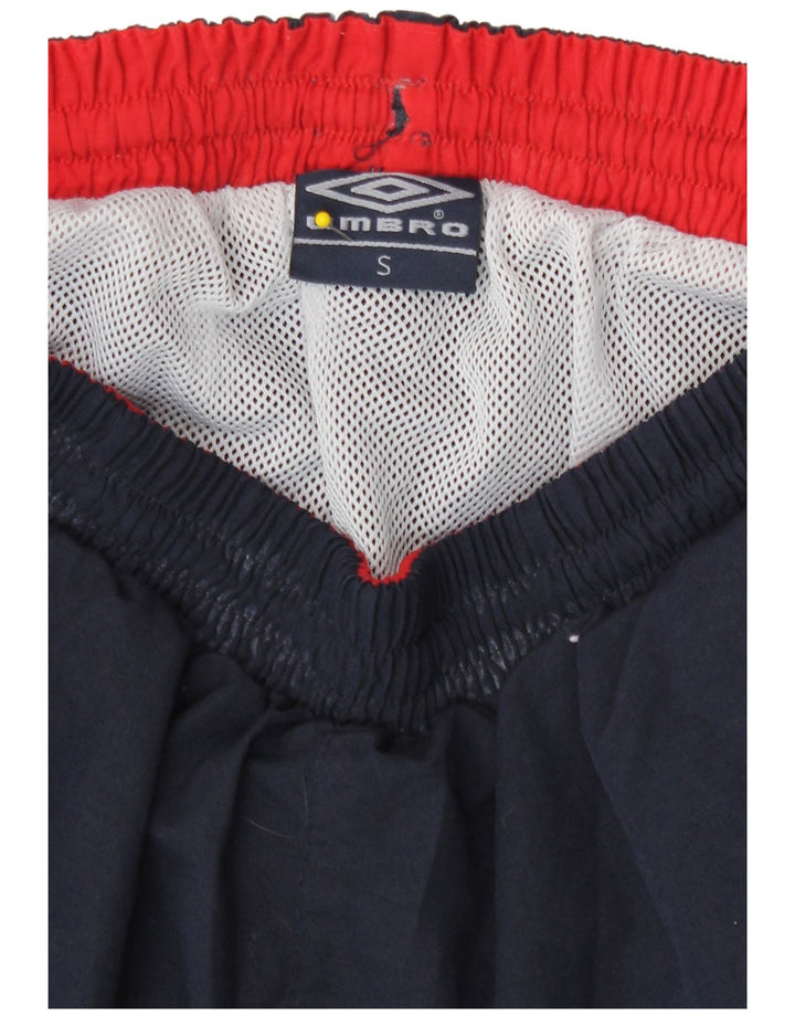 Pantaloncini da bagno grafici da uomo Umbro piccoli color block blu navy