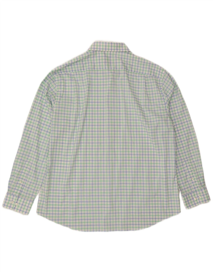 Tommy Hilfiger Camicia da uomo con vestibilità atletica Taglia 18 2XL Percalle multicolore