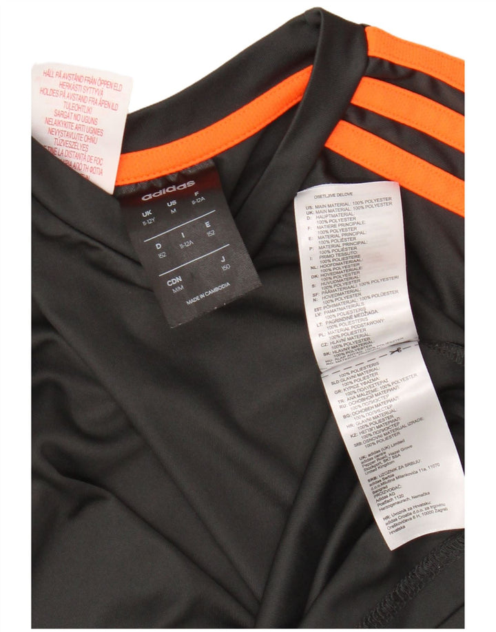 T-shirt grafica Adidas Climalite da ragazzo, 11-12 anni, in poliestere grigio