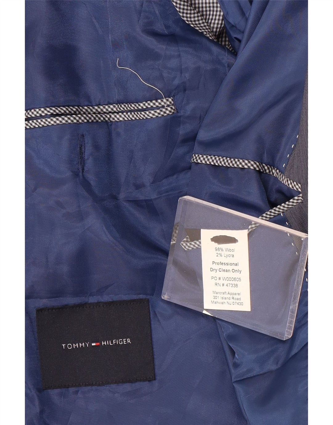 Giacca blazer a 2 bottoni da uomo Tommy Hilfiger UK 38 lana grigio medio