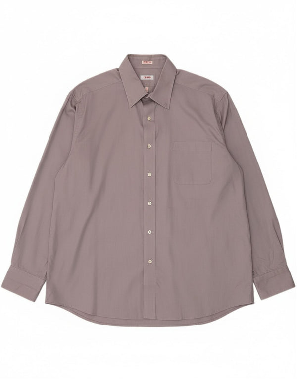 Izod Mens Shirt Size 17 1/2 XL Grey Cotton