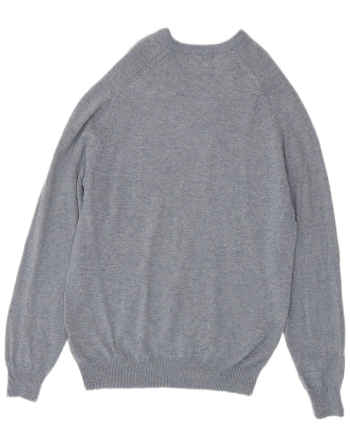 Maglione da uomo Marks & Spencer Blue Harbour con scollo a V Blu medio