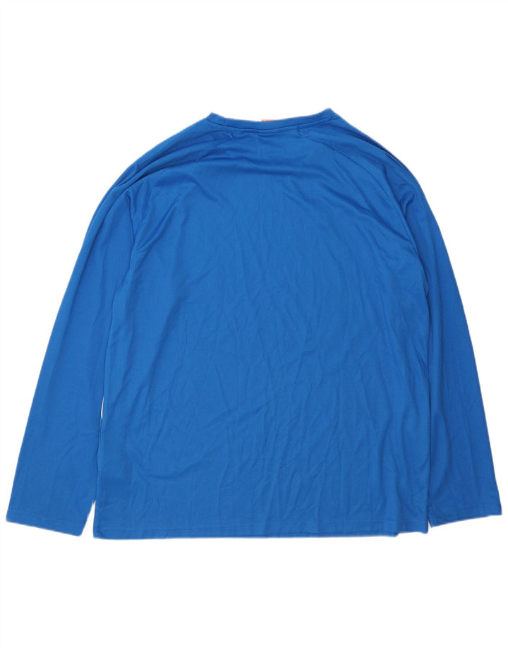 Maglia Puma da uomo a maniche lunghe in poliestere a righe grandi blu