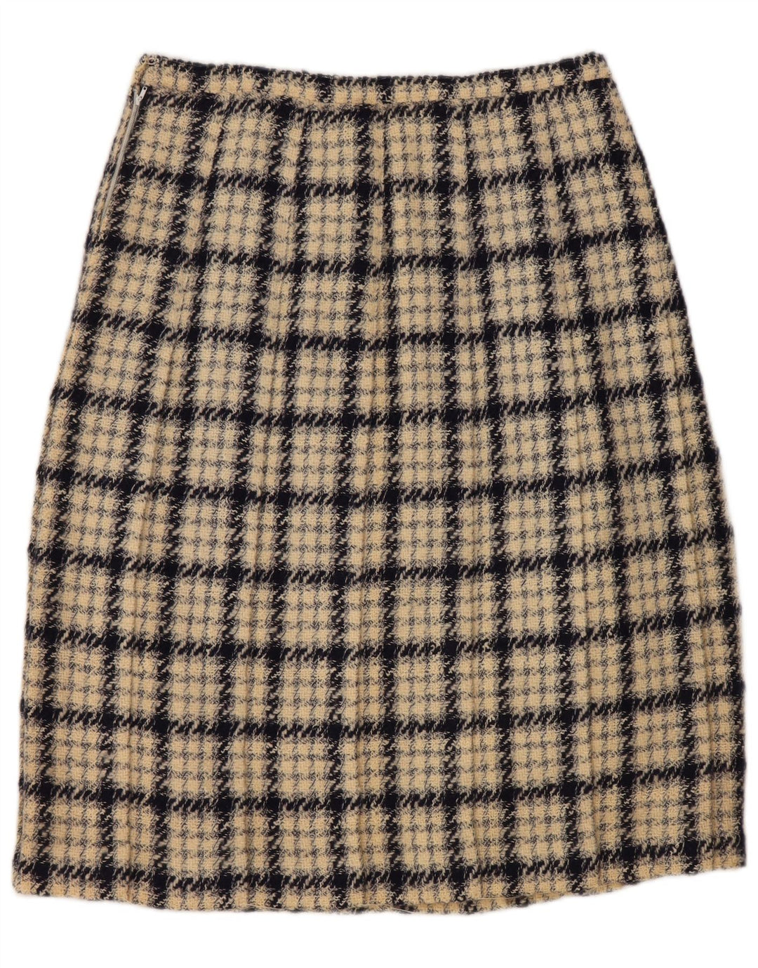 Gonna a trapezio da donna VINTAGE W30 a quadri beige medio