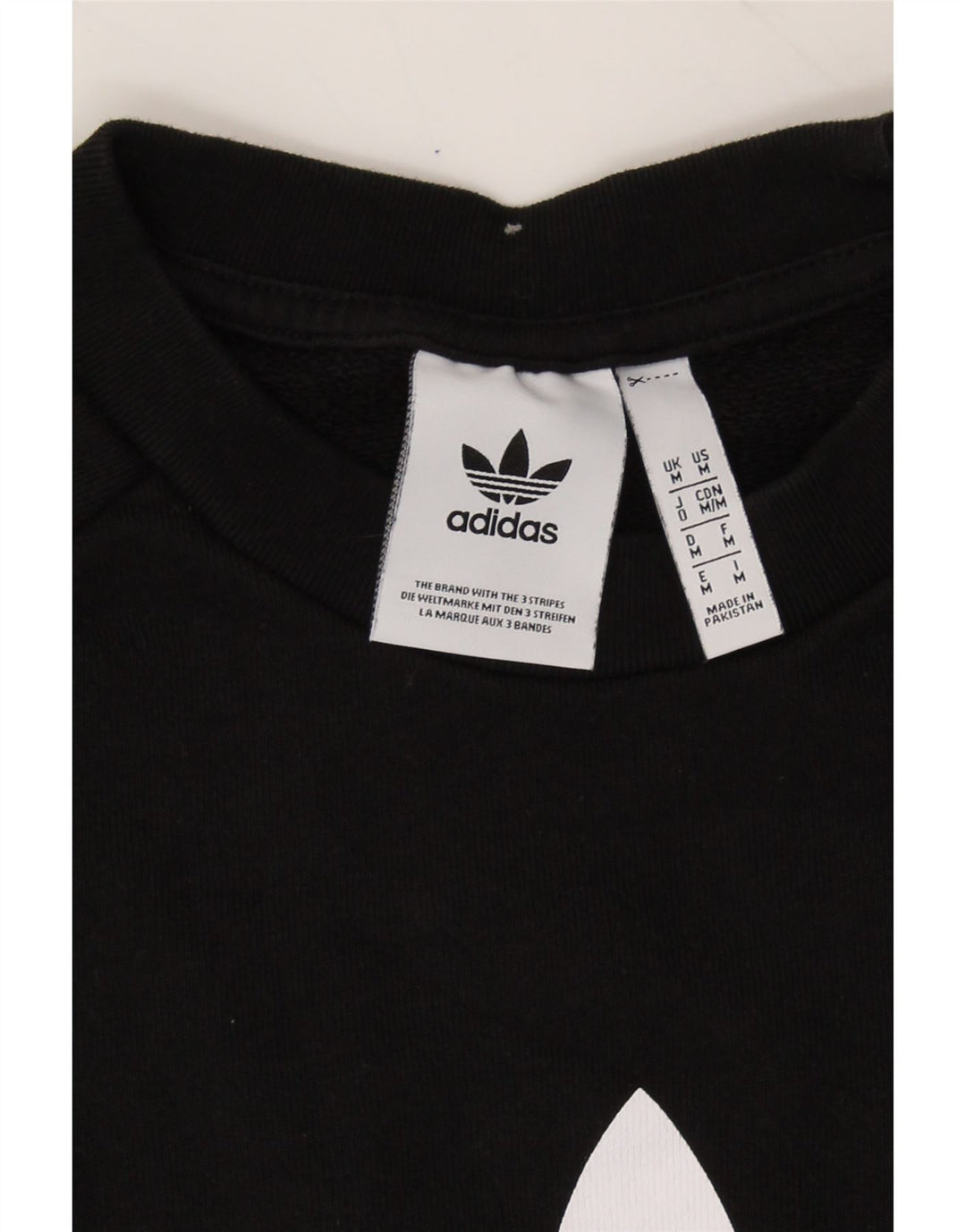ADIDAS Mens Graphic Sweatshirt Jumper Medium Black Cotton Sports Vintage Adidas and Second-Hand Adidas from Messina Hembry 