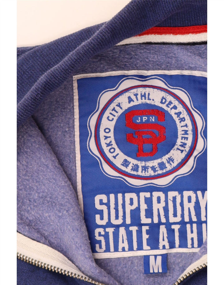 Giacca da tuta grafica da uomo Superdry in cotone blu navy medio