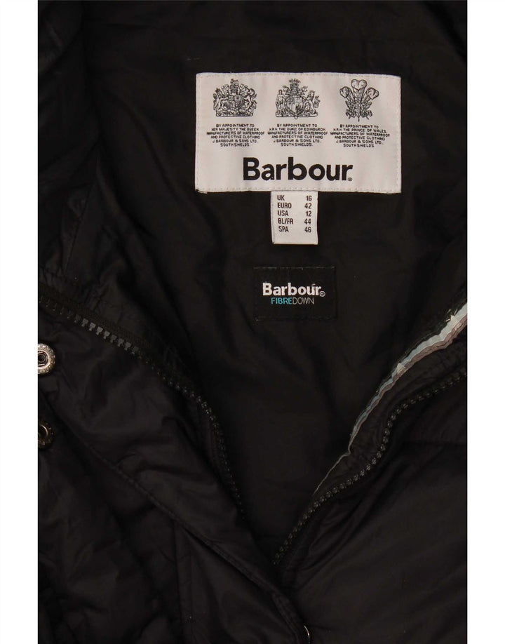 Cappotto imbottito da donna Barbour UK 16 grande nero