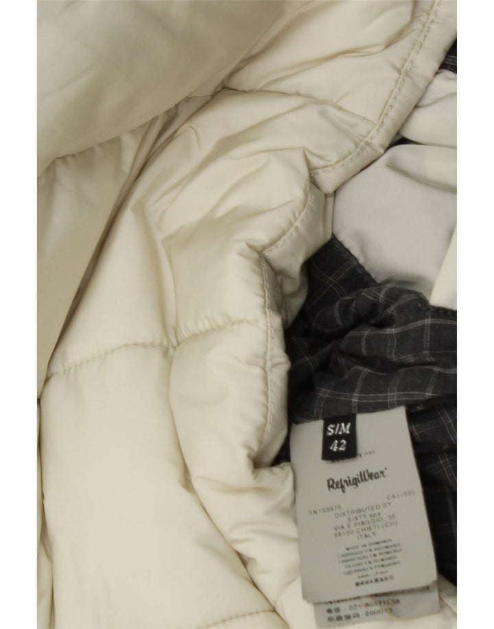 Giacca Imbottita Donna Refrigiwear IT 42 Medium Bianco Sporco Poliammide