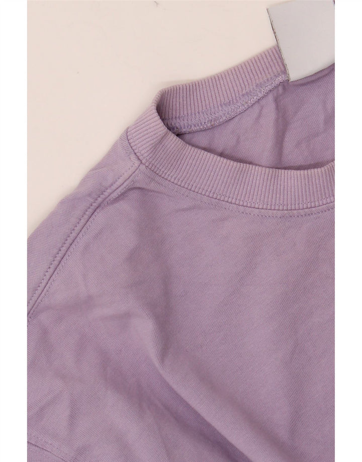 T-shirt oversize da donna ADIDAS UK 10 piccola in cotone viola