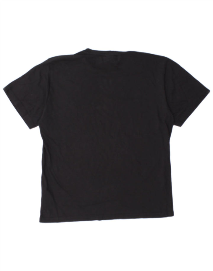T-shirt da uomo Lotto Top Large in cotone nero