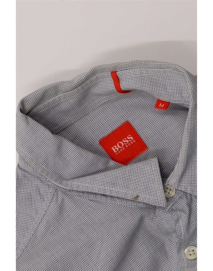 Camicia da uomo Hugo Boss a quadretti blu medio