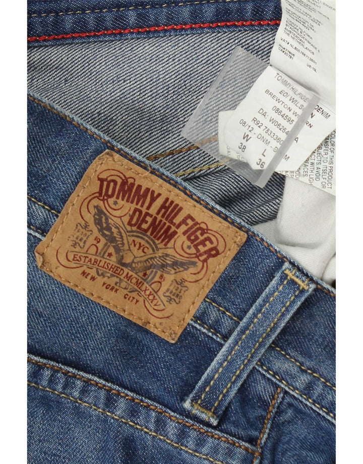 Jeans dritti da uomo Tommy Hilfiger W38 L30 cotone blu