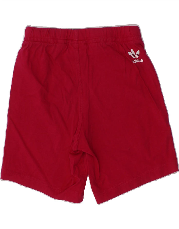 ADIDAS Girls Sport Shorts 2-3 Years  Red Vintage Adidas and Second-Hand Adidas from Messina Hembry 