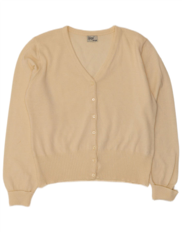 Maglione cardigan da donna vintage EU 40/42 Lana bianco sporco medio