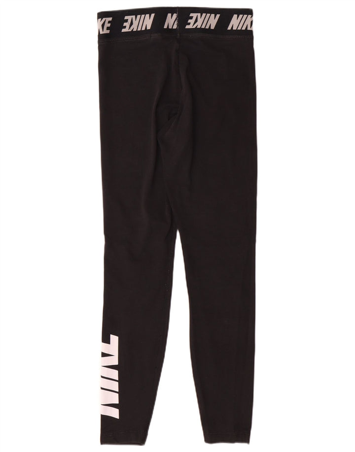 Leggings grafici da donna NIKE UK 12 cotone nero medio