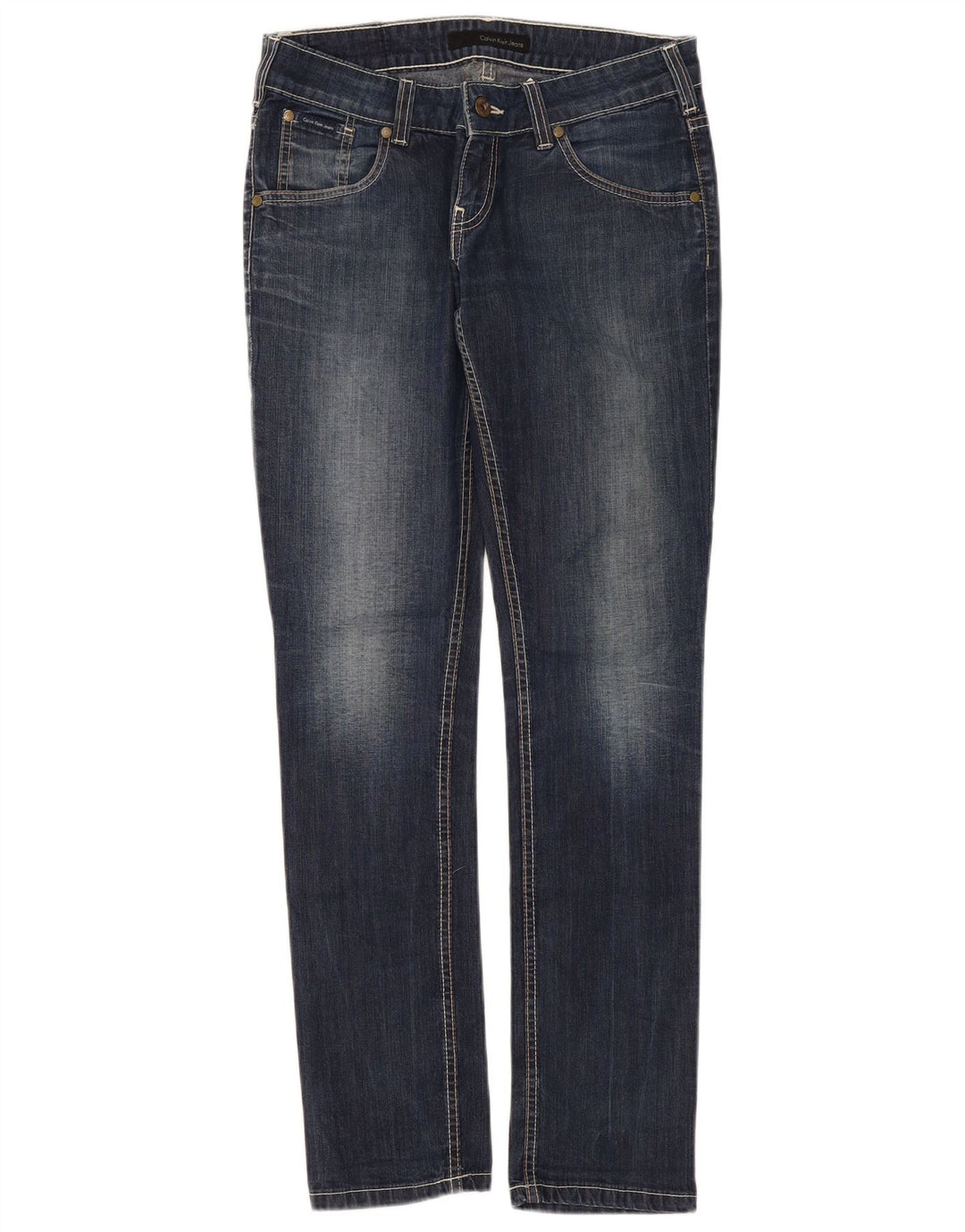 Jeans slim da donna Calvin Klein W29 L32 cotone blu