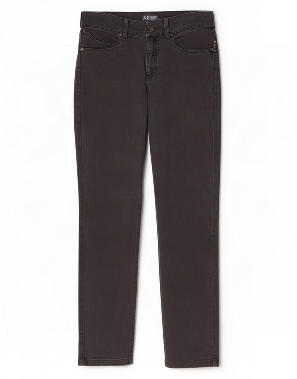Jeans slim da donna Armani W27 L28 cotone grigio