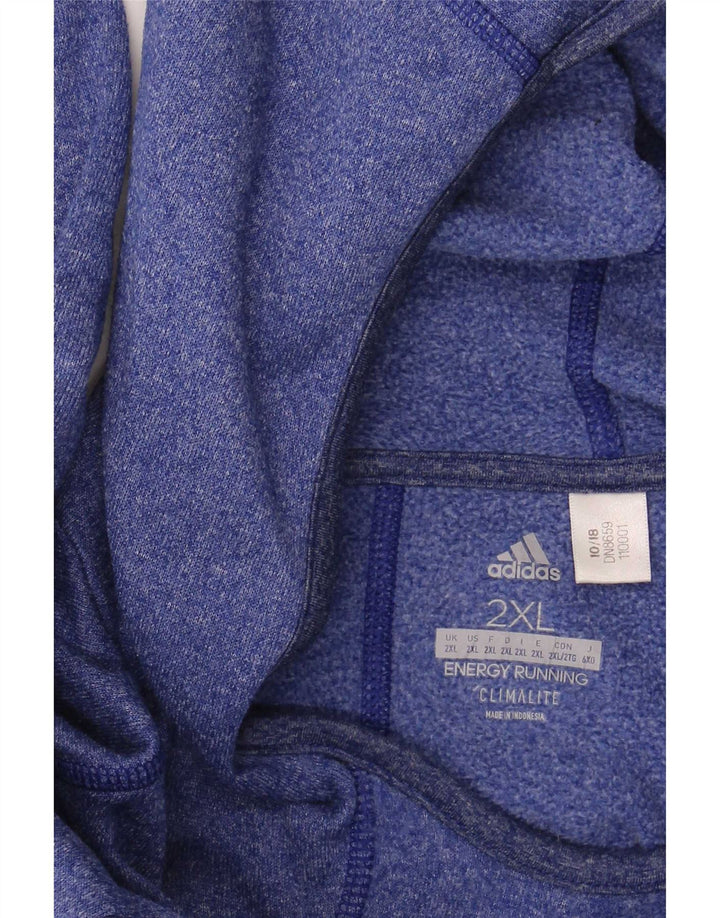 Adidas Uomo Maglia con cappuccio manica lunga 2XL Blu