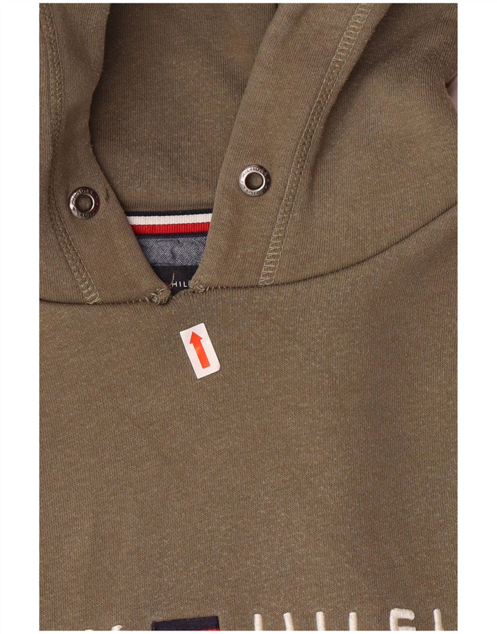 Maglione con cappuccio grafico da uomo Tommy Hilfiger cotone medio kaki