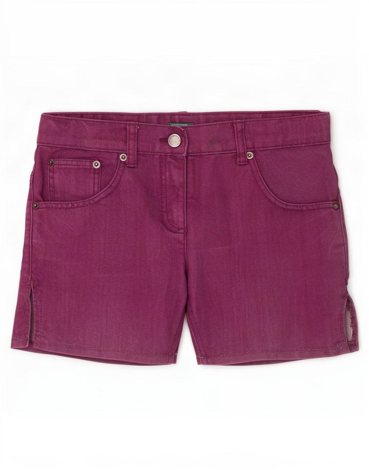 Pantaloncini di jeans da donna Benetton medi W28 viola