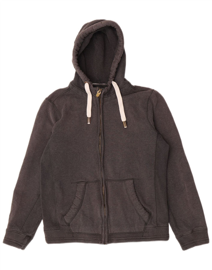Maglione con cappuccio e zip da uomo Fat Face grande in cotone grigio