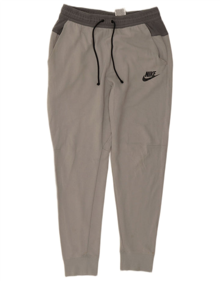 Nike Mens Tracksuit Trousers Joggers Medium  Grey Cotton