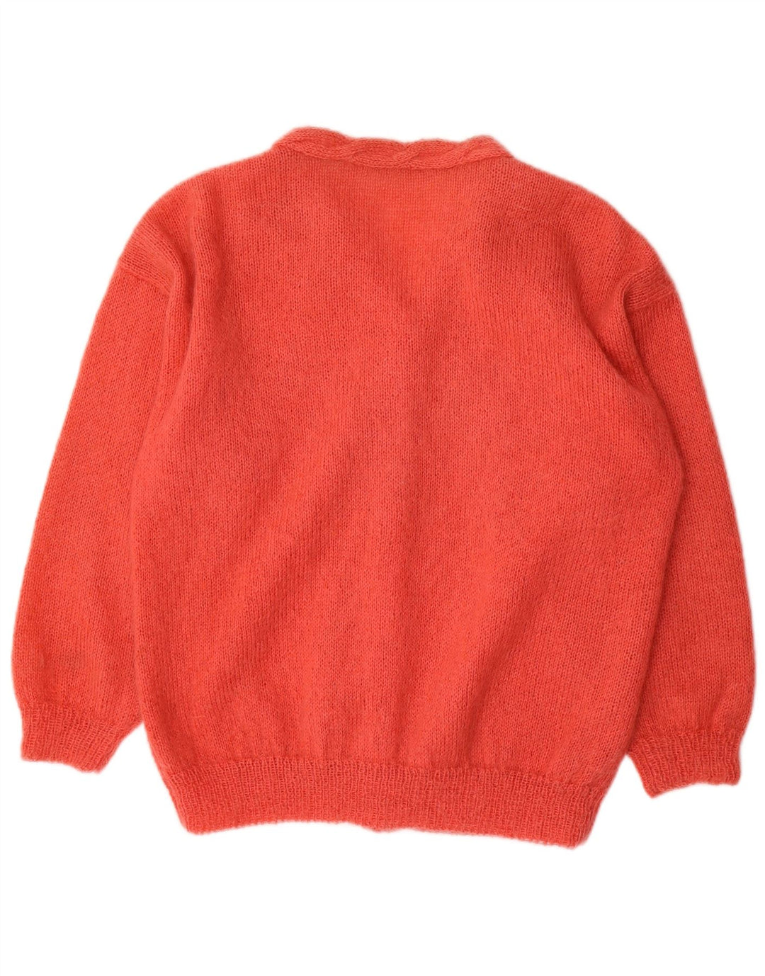 Maglione cardigan da donna VINTAGE UK 18 XL Arancione