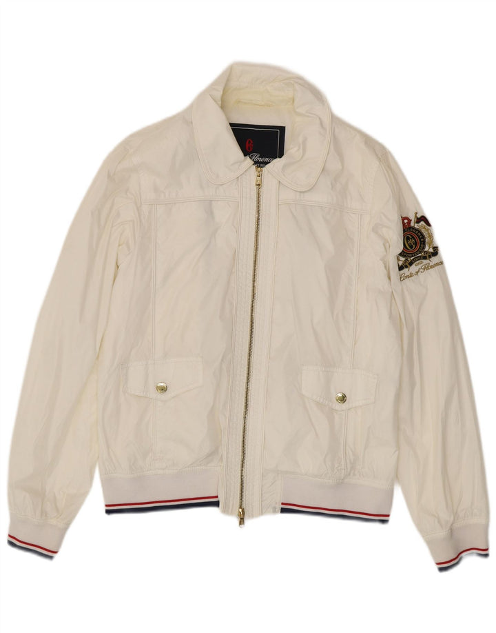Bomber grafico da donna Conte of Florence IT 48 XL Bianco Poliammide