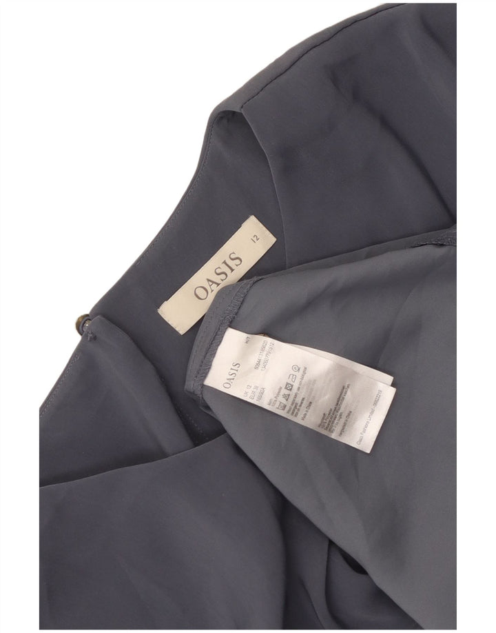 Camicetta senza maniche da donna Oasis UK 12 Poliestere grigio medio