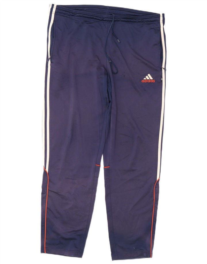 Pantaloni da tuta da uomo Adidas Large in poliestere blu navy