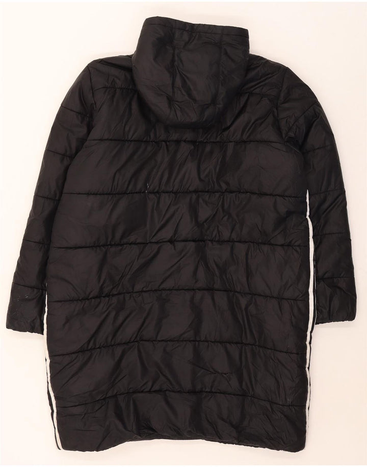 Cappotto imbottito con cappuccio da donna Adidas UK 16/18 grande poliestere nero