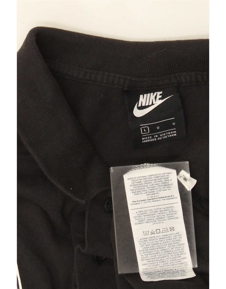 Polo Nike da uomo grande in cotone nero