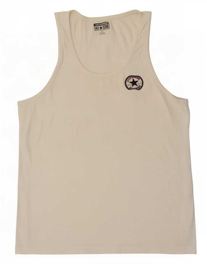 Canotta Converse da uomo grande in cotone bianco