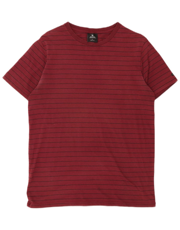 T-shirt da uomo Rip Curl Top a righe bordeaux medie