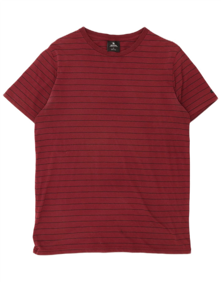 T-shirt da uomo Rip Curl Top a righe bordeaux medie