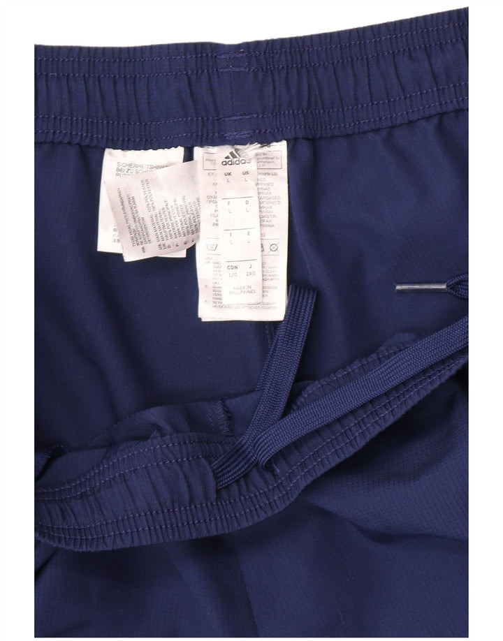 Pantaloni da tuta Adidas Climalite da uomo di grandi dimensioni in poliestere blu navy