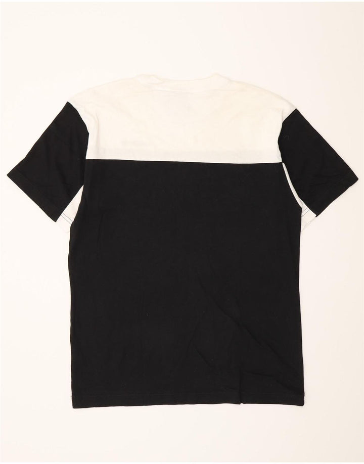 T-shirt da uomo Adidas Top in cotone color block medio nero