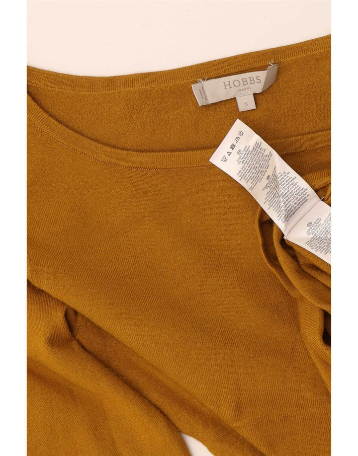 Top da donna Hobbs manica 3/4 UK 10 Small kaki viscosa