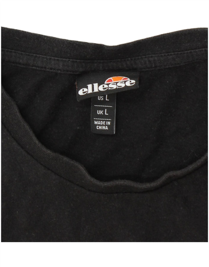 ELLESSE T-shirt grafica da uomo grande nera