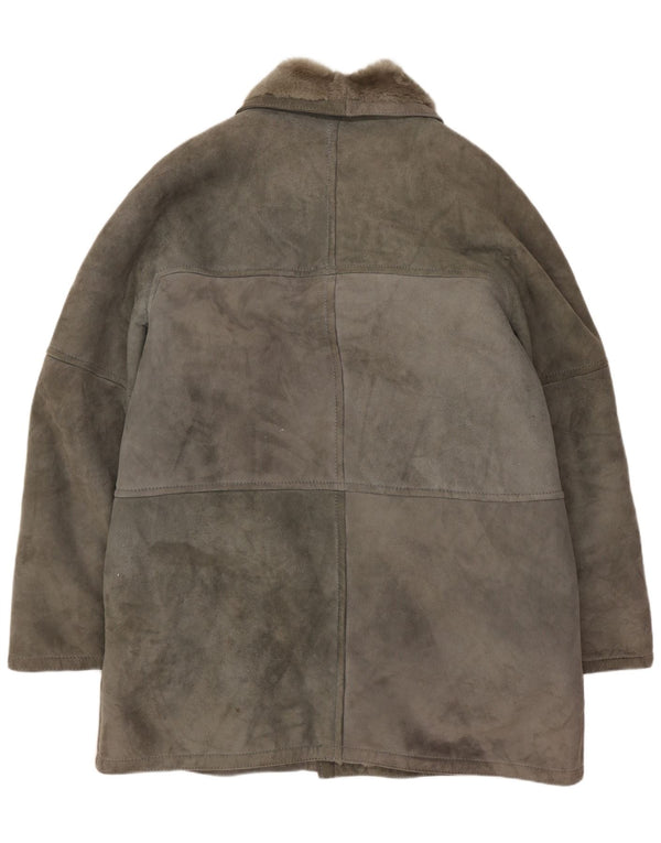Giacca in shearling vintage da uomo EU 50 Shearling grigio grande